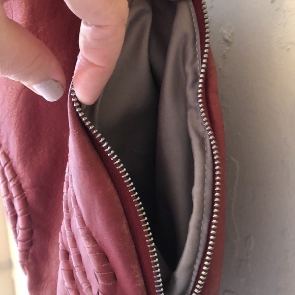 Fenn Wright Manson boho purse red shoulder bag large size - Picture 4 of 9